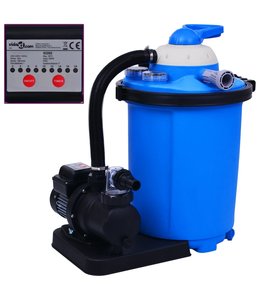 Zandfilterpomp met timer 550 W 50 L