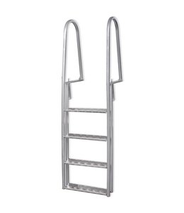 Dok/zwembadladder met 4 treden aluminium 167 cm