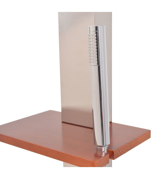 Buitendouche 210 cm geborsteld roestvrij staal