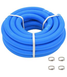 Zwembadslang met klemmen 38 mm 12 m blauw
