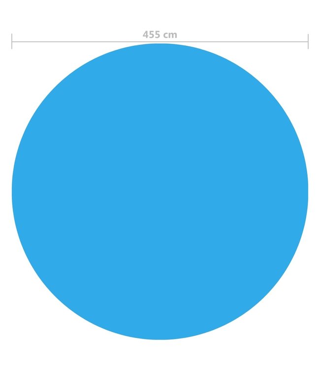Solar zwembadfolie drijvend rond 455 cm PE blauw