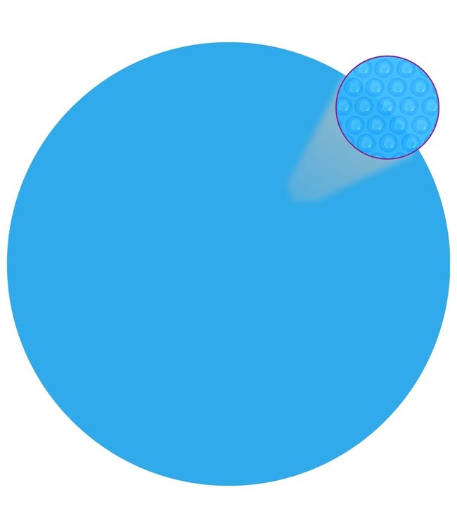 Solar zwembadfolie drijvend rond 300 cm PE blauw