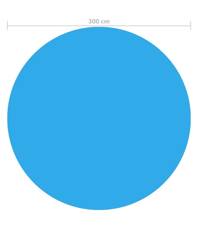 Solar zwembadfolie drijvend rond 300 cm PE blauw