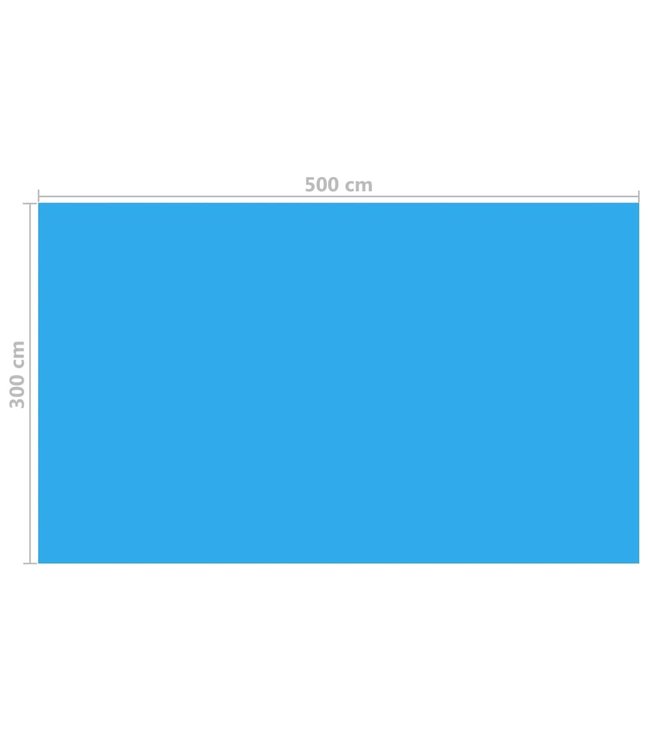 Zwembadhoes rechthoekig 500x300 cm PE blauw