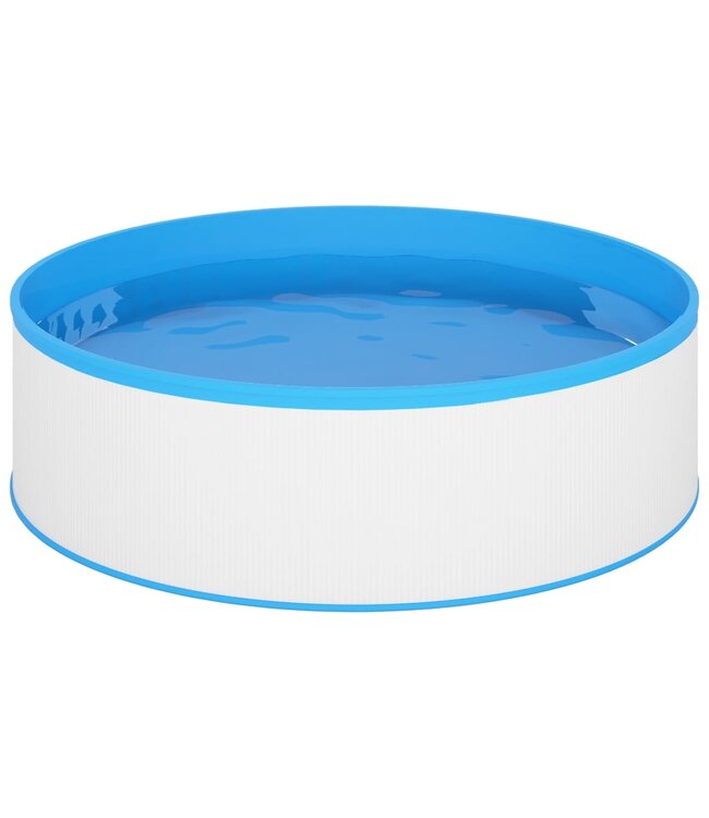 Splasher pool met 4-tredige ladder 350x90 cm wit