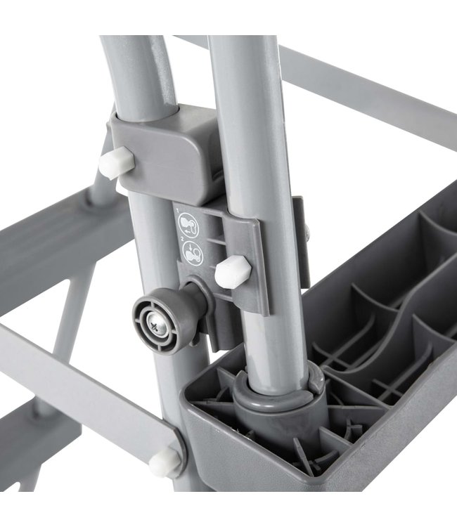 Splasher pool met 4-tredige ladder 350x90 cm wit