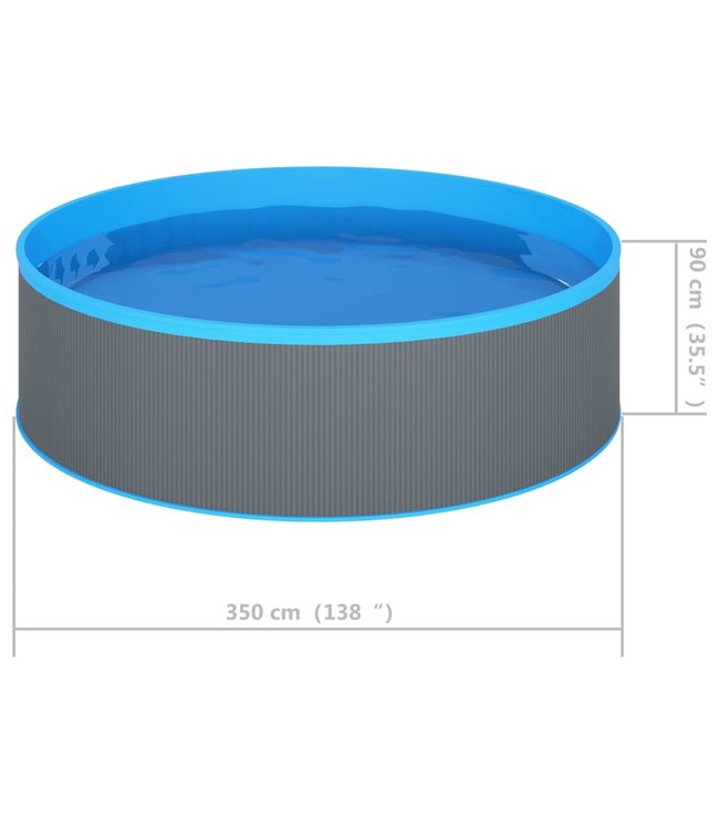 Splasher pool 350x90 cm grijs