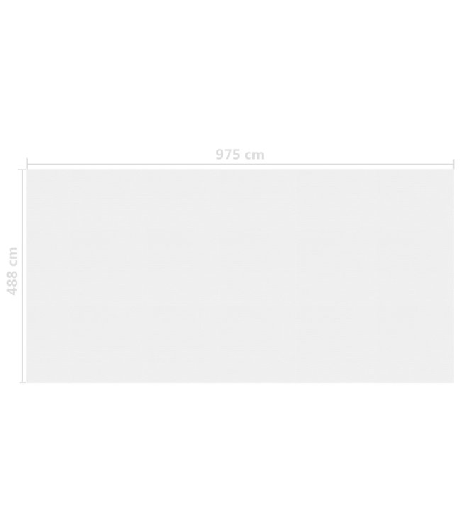 Zwembadfolie solar drijvend 975x488 cm PE grijs