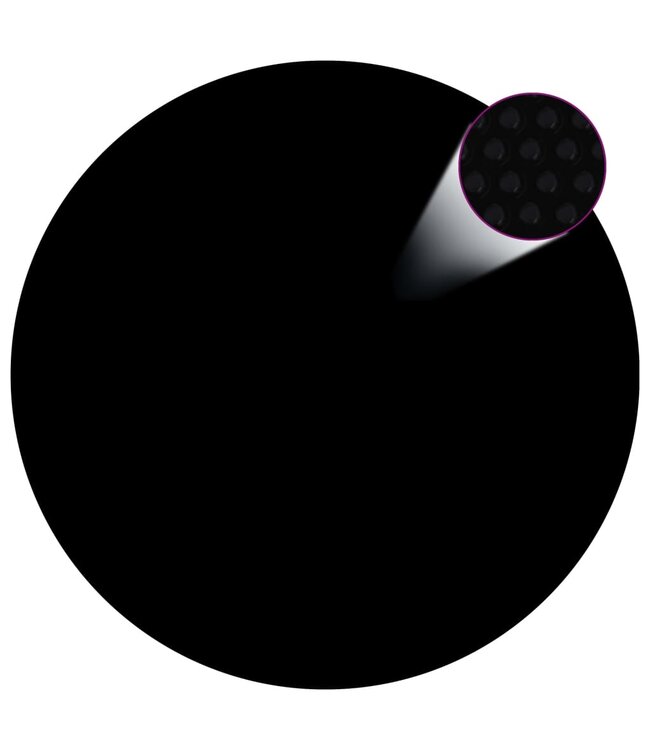 Zwembadfolie solar drijvend 300 cm PE zwart en blauw