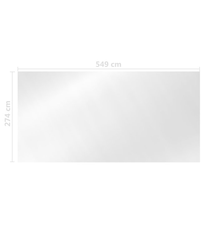 Zwembadhoes 549x274 cm PE zilverkleurig