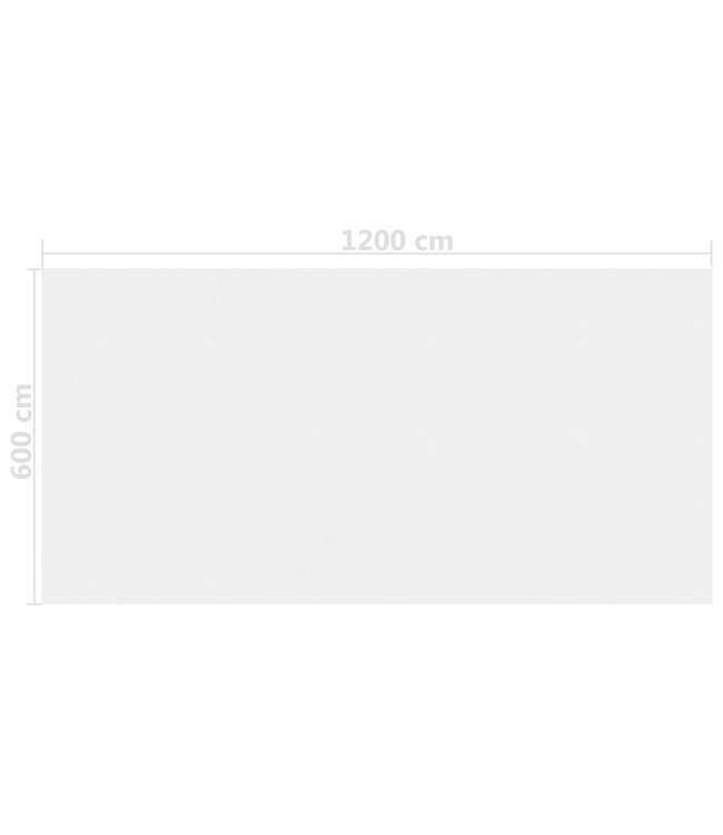 Zwembadfolie solar drijvend 1200x600 cm PE grijs