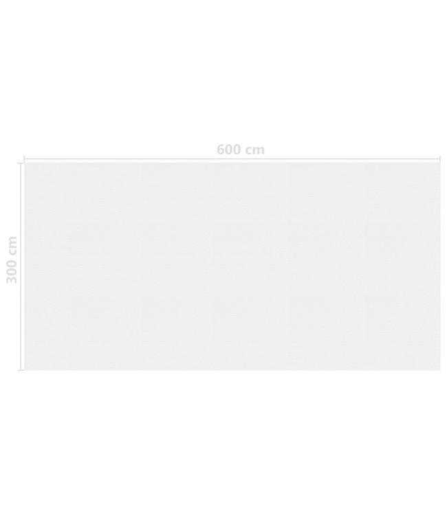 Zwembadfolie solar drijvend 600x300 cm PE grijs