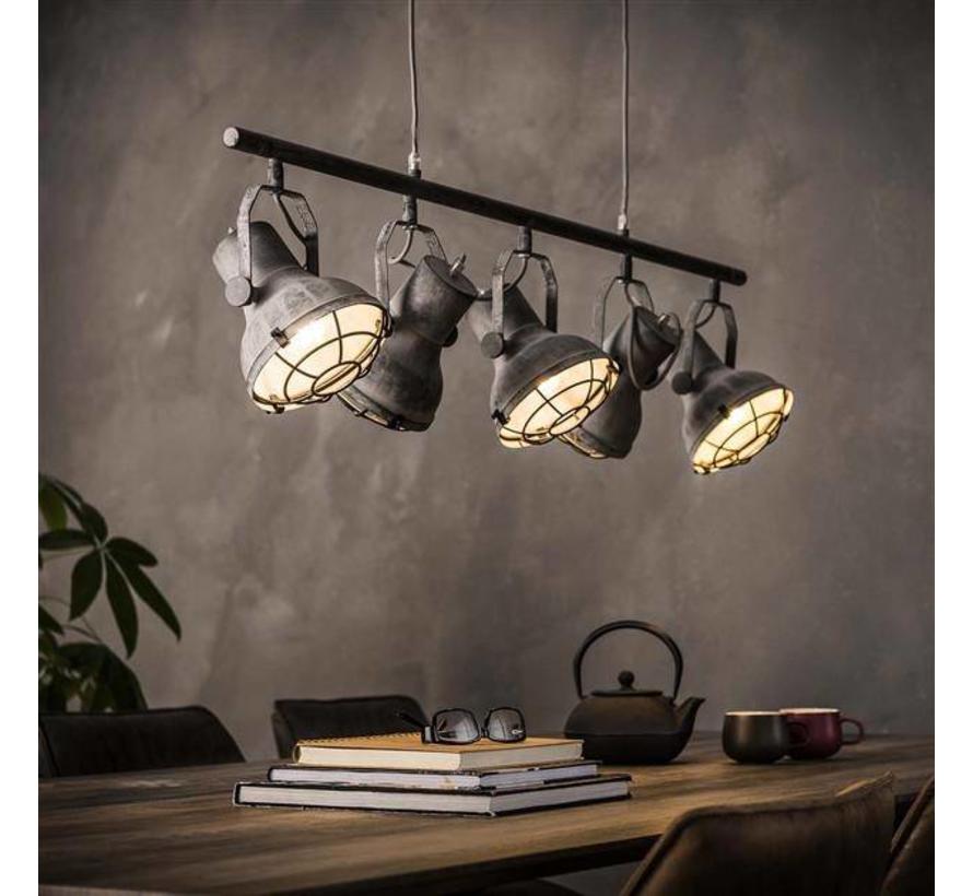 Industriële beton look vloerlamp 5 lichts Gratis retourneren