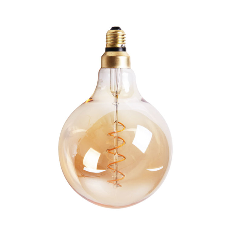 Lichtbron LED bol Ø9,5 cm gold