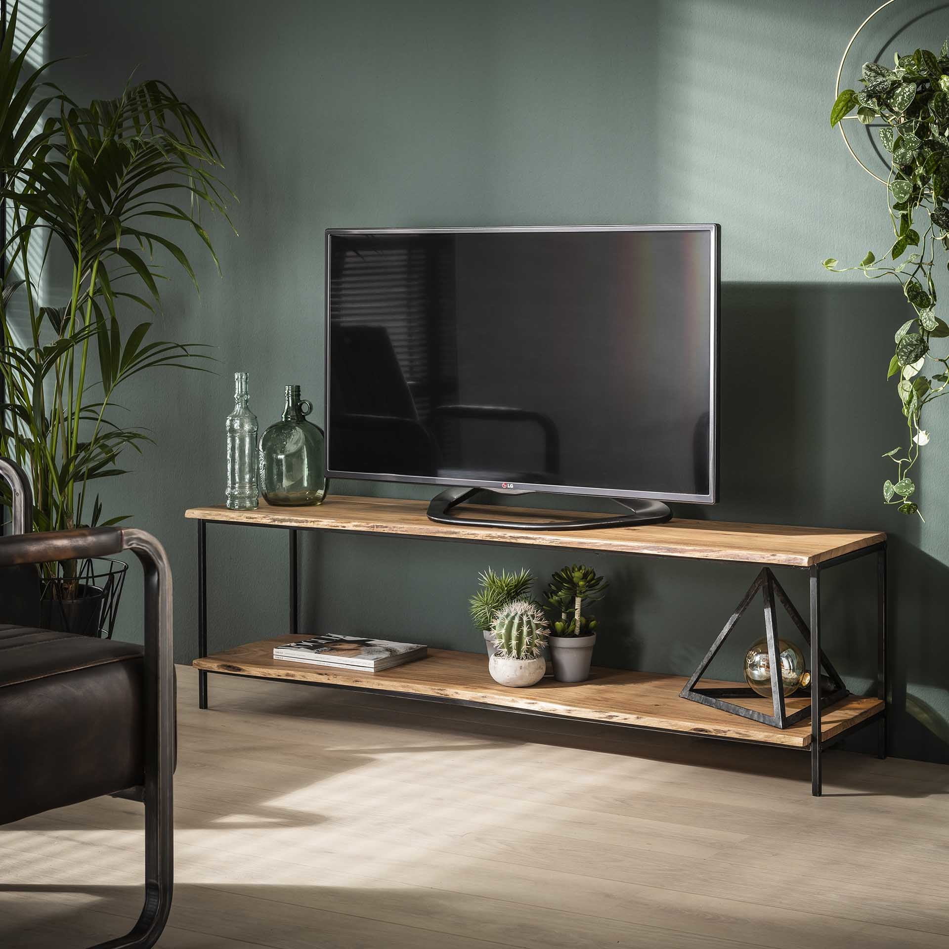 Mus houding tarief Industriële TV meubel Alan acaciahout 150 x 45 | Bezorgd binnen 24 uur