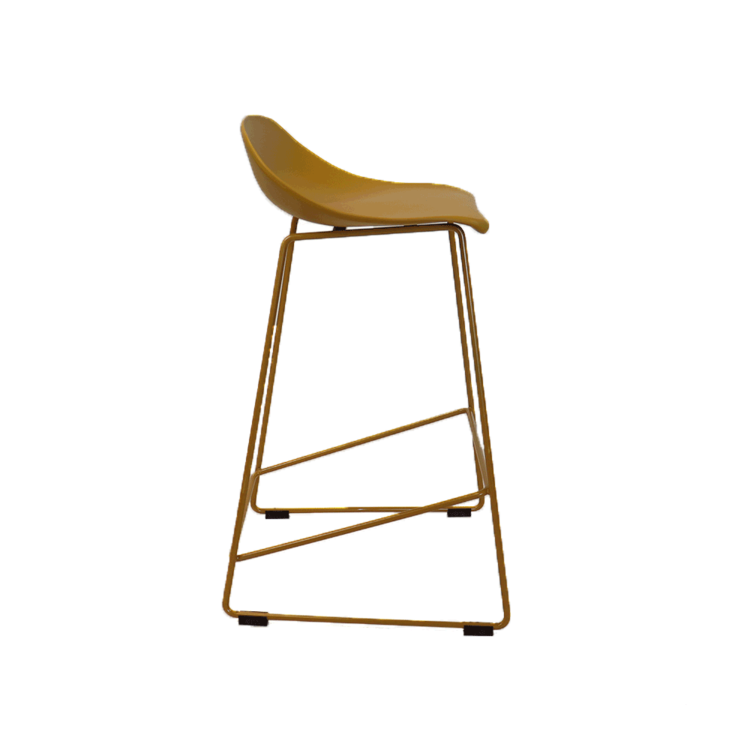 Scandinavische Barkruk Ellen geel 66cm