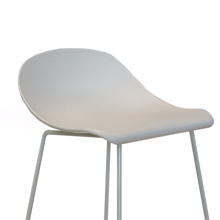 Scandinavische Barkruk Ellen wit 66cm