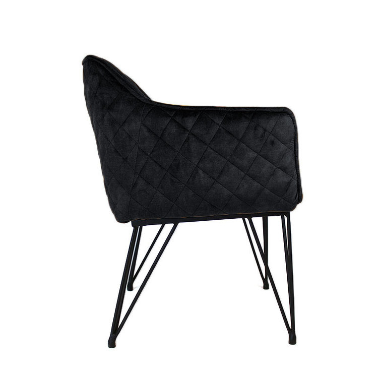 Velvet eetkamerstoel Jayron antraciet