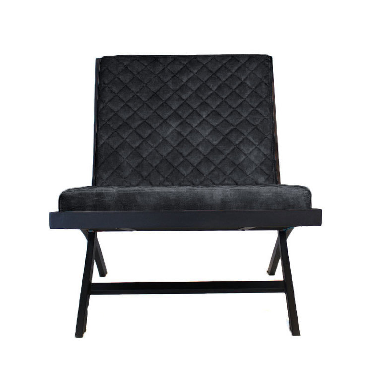 Design fauteuil Madrid velvet antraciet