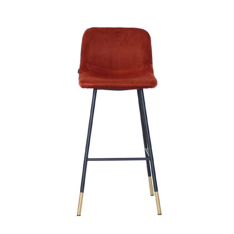 Velvet barkruk Mikky koper 65-78 cm