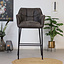 Industriële barstoel Aaron antraciet 82 cm