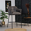 Industriële barstoel Aaron antraciet 82 cm