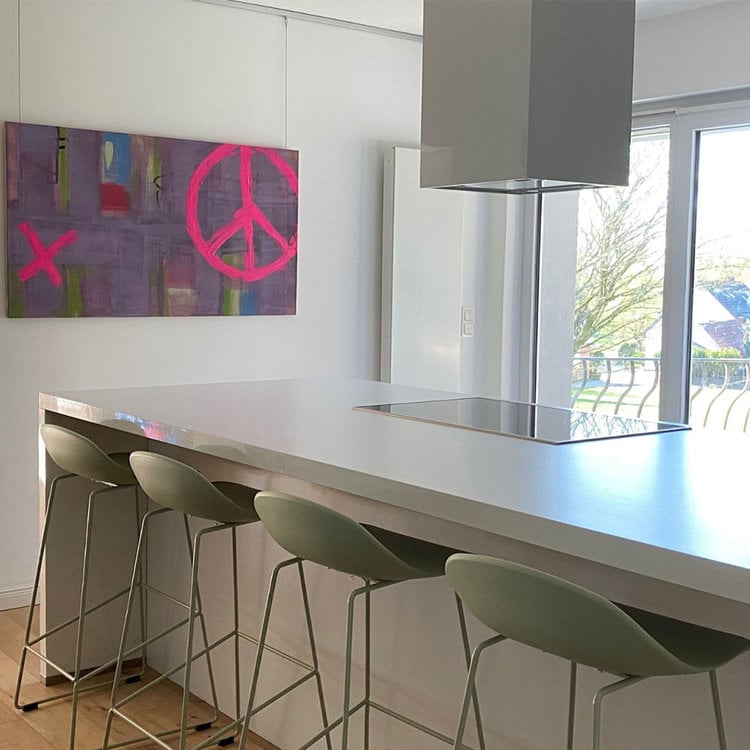 Barkruk Ellen groen Scandinavisch design 76 cm