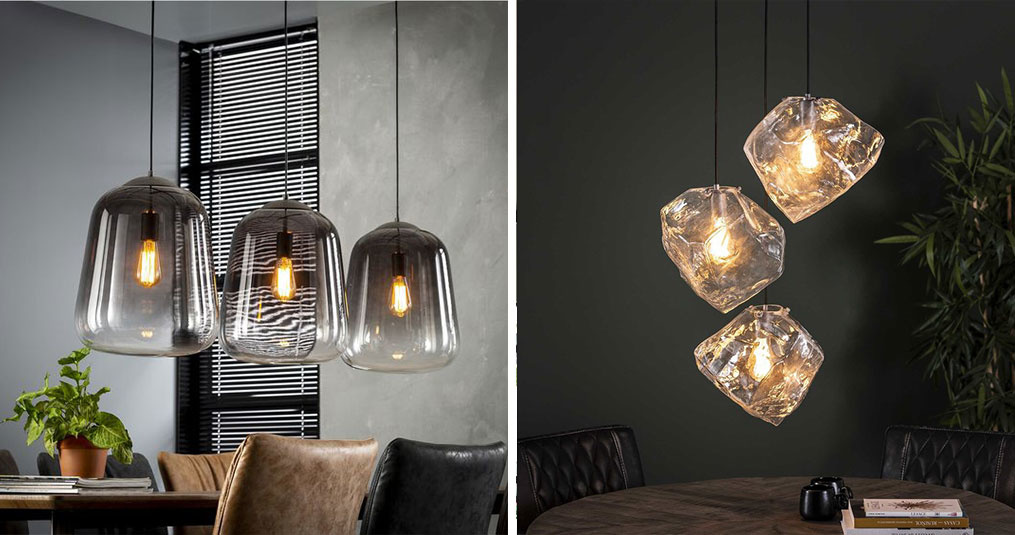 Skalk lezing Winkelcentrum Trend: glazen hanglamp boven de eettafel! Advies & tips | Livin24