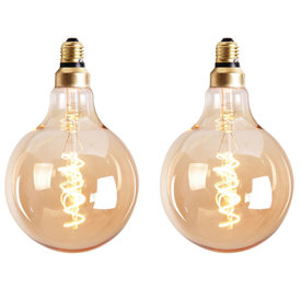 Lichtbron LED bol Ø12,5 cm (set van 2) gold