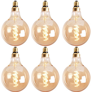 Lichtbron LED bol Ø12,5 cm (set van 6) gold