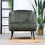 Velvet fauteuil Billy donkergroen