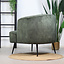 Velvet fauteuil Billy donkergroen