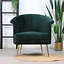 Velvet fauteuil Amy donkergroen