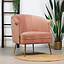 Velvet fauteuil Amy roze