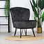 Velvet fauteuil Else antraciet