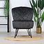 Velvet fauteuil Else antraciet