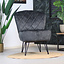 Velvet fauteuil Else antraciet