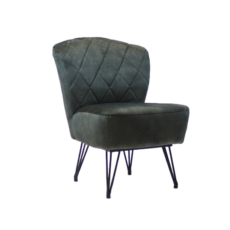 Velvet fauteuil Else donkergroen