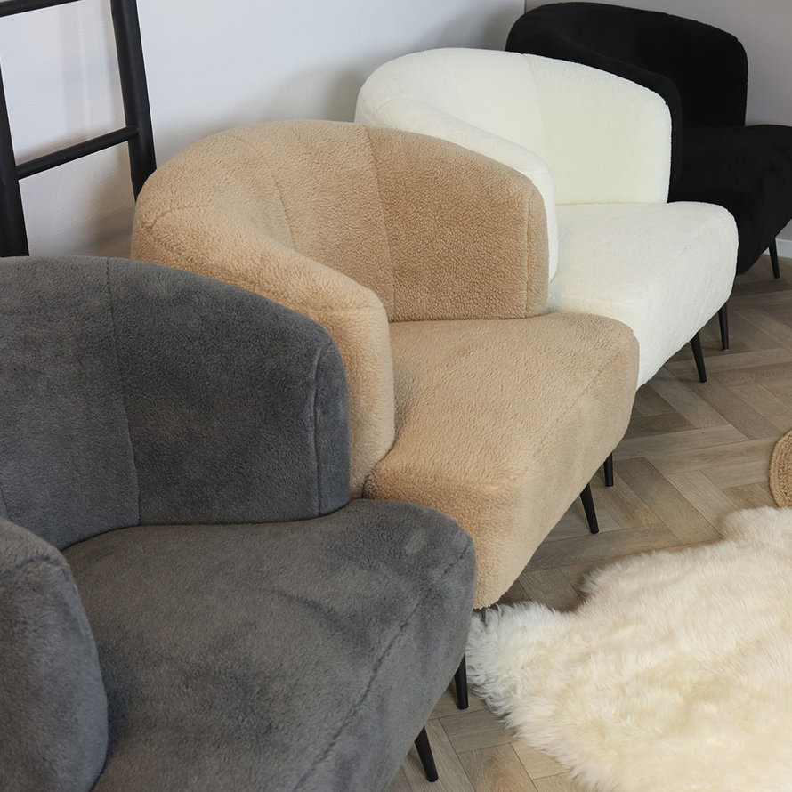 Teddy fauteuil Billy wit Gratis verzending!