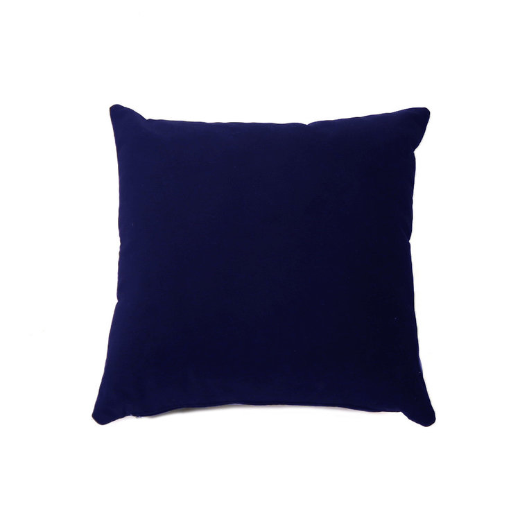 Sierkussen Anna velvet donkerblauw 45 x 45 cm