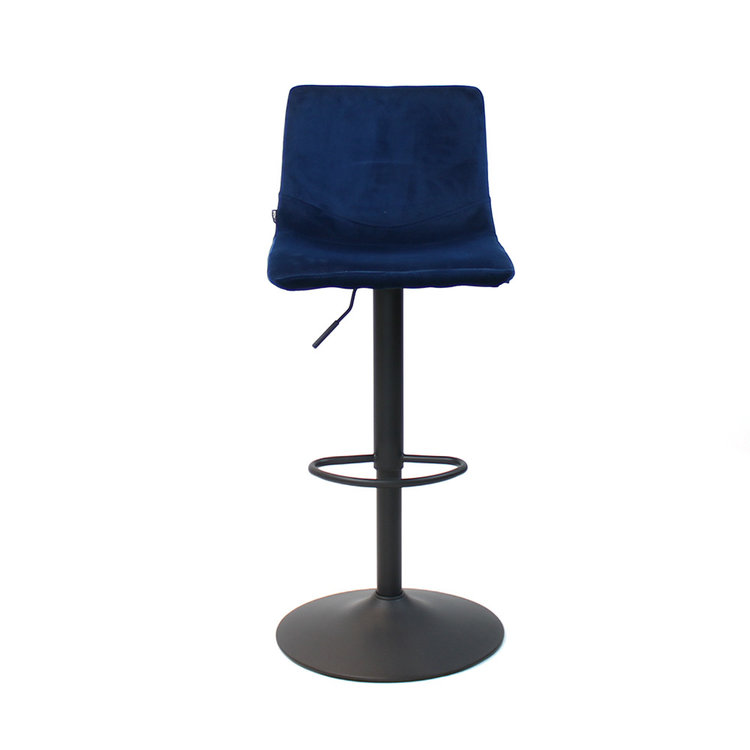 Velvet barkruk Frenkie blauw 60-76 cm