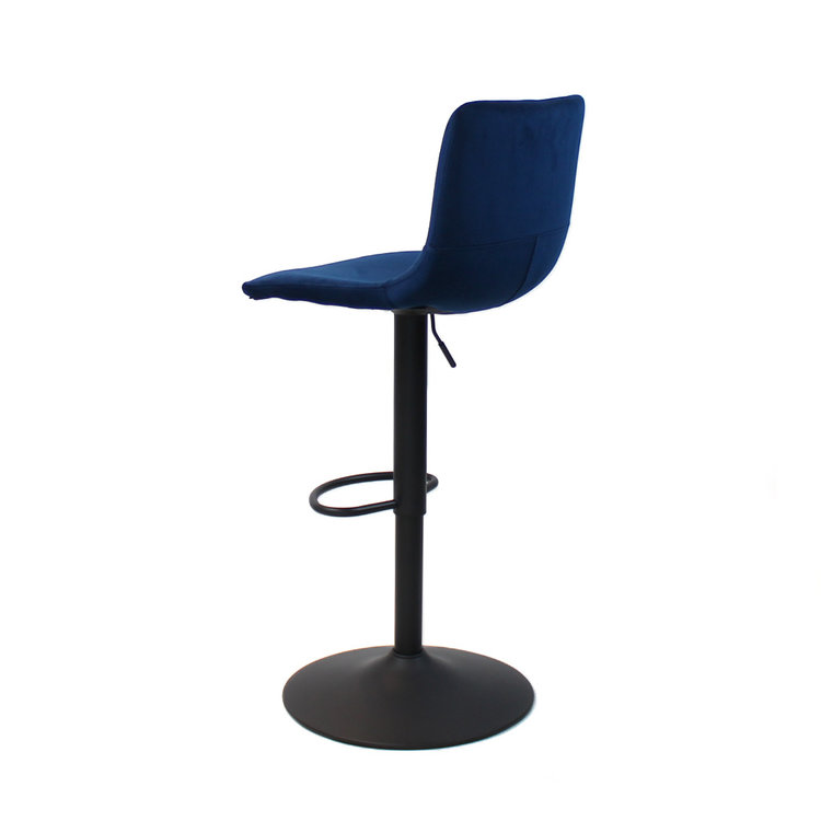 Velvet barkruk Frenkie blauw 60-76 cm