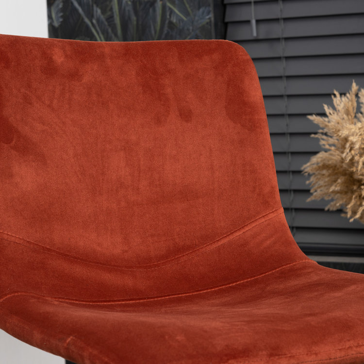 Velvet barkruk Frenkie koper 60-76 cm