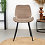 Velvet eetkamerstoel Toby taupe
