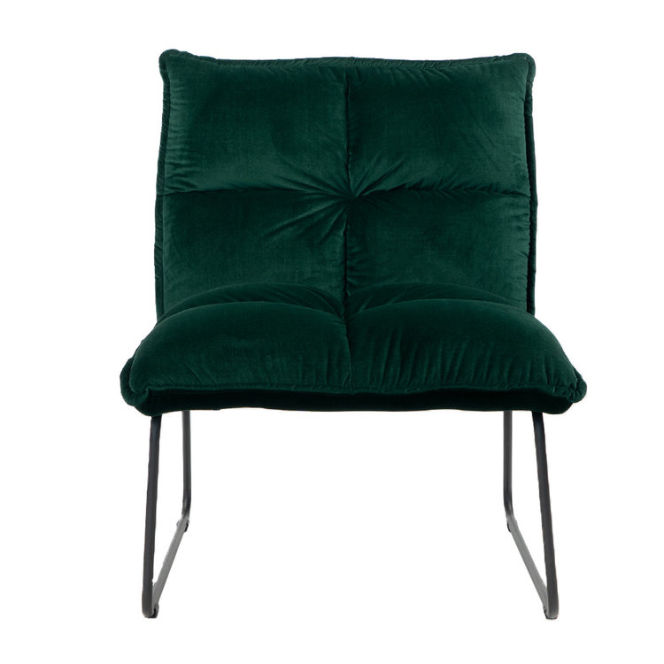 Velvet fauteuil Malaga donkergroen