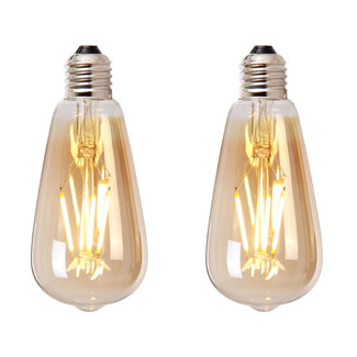 Lichtbron LED druppel 14,5 cm (set van 2) gold