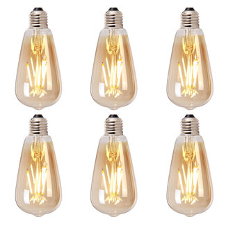 Lichtbron LED druppel 14,5 cm (set van 6) gold
