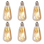 Lichtbron LED druppel 14,5 cm (set van 6) gold