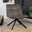Industriële fauteuil Eevi antraciet eco-leer