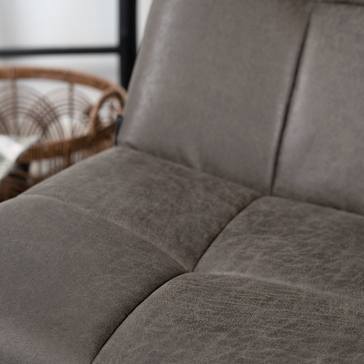 Industriële fauteuil Eevi antraciet eco-leer